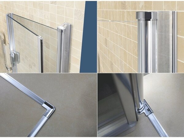 BPS-koupelny Štvorcový sprchovací kút ZES KZ1290B 90x90 chróm/transparent - bez vaničky