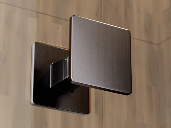 Besco Štvorcový sprchový kút PIXA GUN METAL SQ 90x90, výška 195 cm - bez vaničky BESCO-Orientácia: Pravá