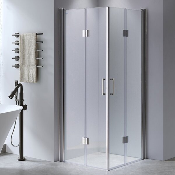 BPS-koupelny Štvorcový sprchovací kút ZES KZ1290B 90x90 chróm/transparent - bez vaničky