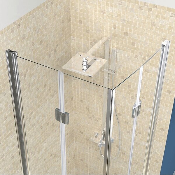 BPS-koupelny Štvorcový sprchovací kút ZES KZ1290B 90x90 chróm/transparent - bez vaničky