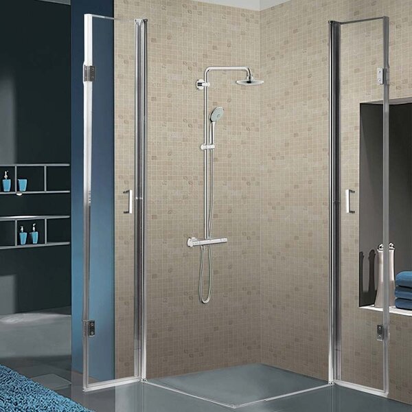 BPS-koupelny Štvorcový sprchovací kút ZES KZ1290B 90x90 chróm/transparent - bez vaničky