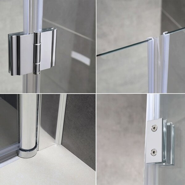 BPS-koupelny Štvorcový sprchovací kút ZES KZ1290B 90x90 chróm/transparent - bez vaničky