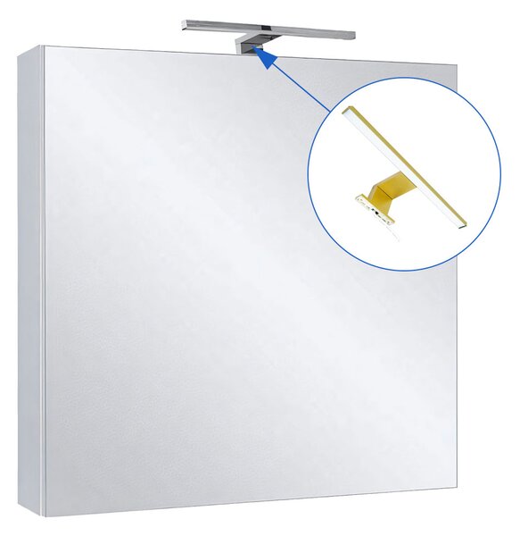 Comodo Zrkadlová skrinka Ticino 60 ZS LED-G s osvetlením Any LED 30 G, zlatá