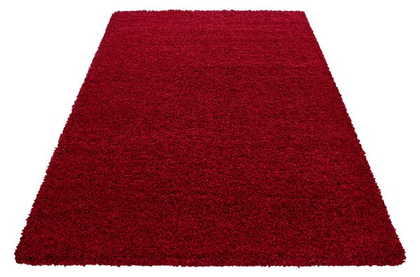 Ayyildiz, Kusový koberec Life Shaggy 1500 red, 80x150, červená, obývacia izba