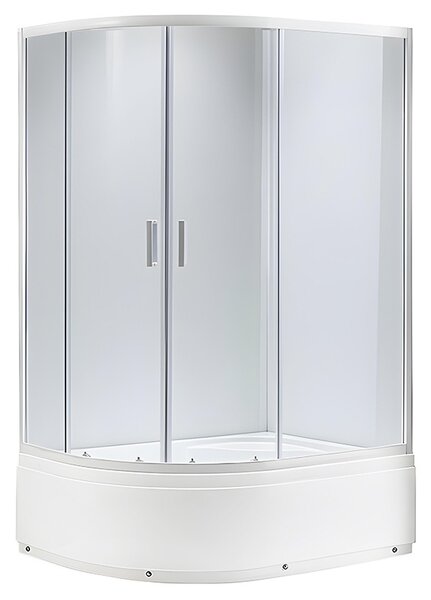 BPS-koupelny Asymetrický sprchový kút MAJA WH L 115x85 cm ľavý, biely/transparent v sete s hlbokou sprchovou vaničkou