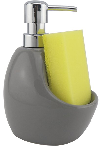 Kuchinox Dávkovač mydla MINI s priehradkou - AMP_004M, sivá/chróm