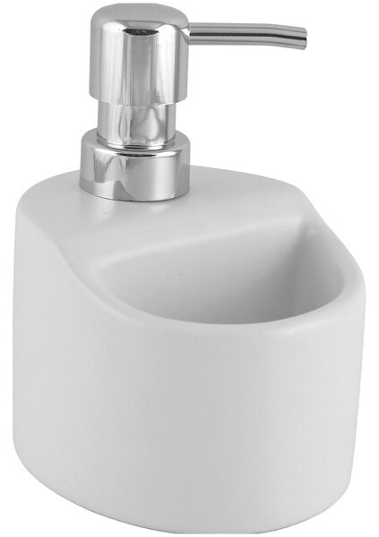 Kuchinox Dávkovač mydla YOGO s priehradkou - AMP_6M2M, biela/chróm