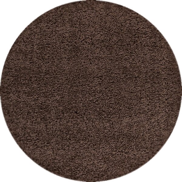 Ayyildiz koberce Kusový koberec Dream Shaggy 4000 Brown kruh - 120x120 (priemer) kruh cm
