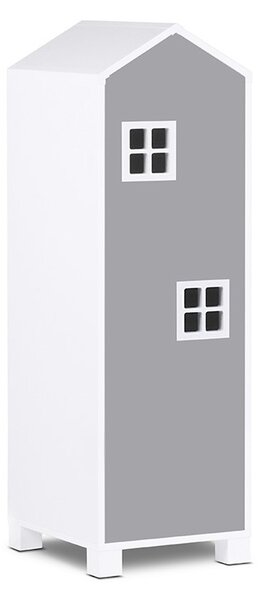 KONSIMO Dětská skříň MIRUM bílá šedá 40 x 126 x 45 cm
