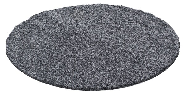 Ayyildiz , Kusový koberec Life Shaggy 1500 grey kruh, 80x80 (priemer) kruh, šedá, obývacia izba