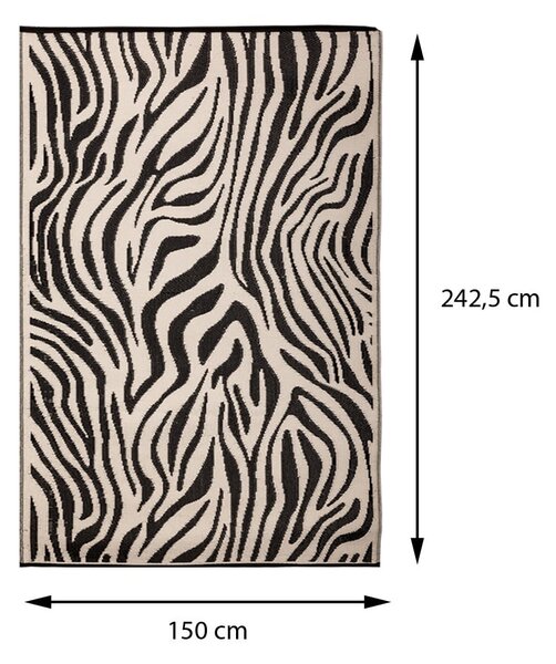 Koberec Zebra, 150x242,5 cm, biela/čierna