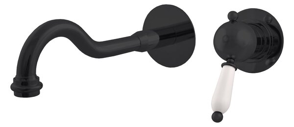Slezák - RAV Umývadlová batéria podomietková s telesom LABE - L534/2CMAT, Čierna mat