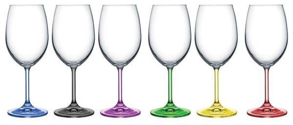 BOHEMIA RAINBOW POHÁR NA VÍNO 350 ML SADA 6 KS