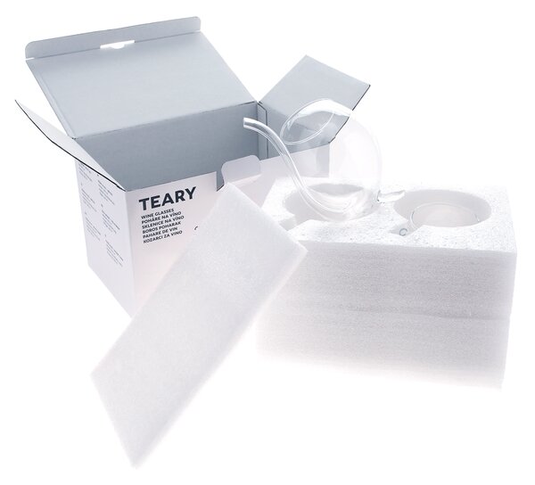 TEMPO-KONDELA TEARY, pohár na víno so zabudovanou slamkou, set 2 ks, 300 ml