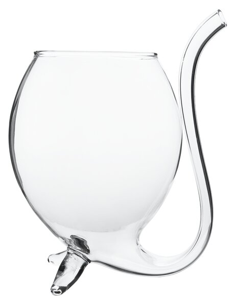 TEMPO-KONDELA TEARY, pohár na víno so zabudovanou slamkou, set 2 ks, 300 ml