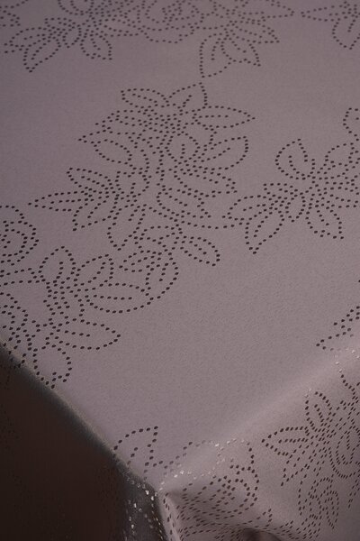KONSIMO Sivý obrus LUCES so vzorom kvetín, 140 x 180 cm