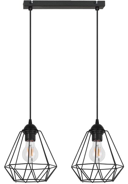 Závesné svietidlo Fusion, 2x drôtené tienidlo (výber z 2 farieb), l