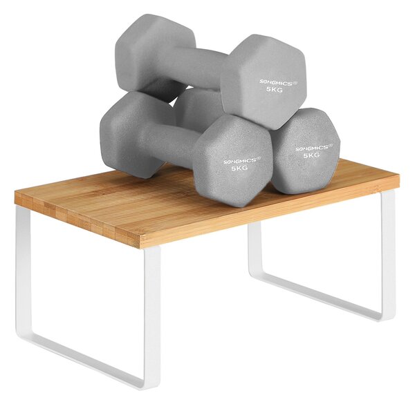 Sada bambusových organizérov CEZAR, 2ks, hnedá/biela SongmicsHome