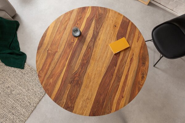 Dizajnový okrúhly jedálenský stôl Elegant 120 cm Sheesham