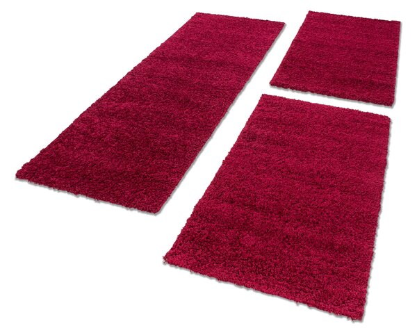 Ayyildiz, Kusový koberec Life Shaggy 1500 red, 80x150, červená, obývacia izba