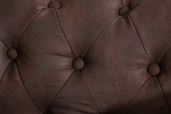 Dizajnové kreslo Chesterfield II antik hnedé