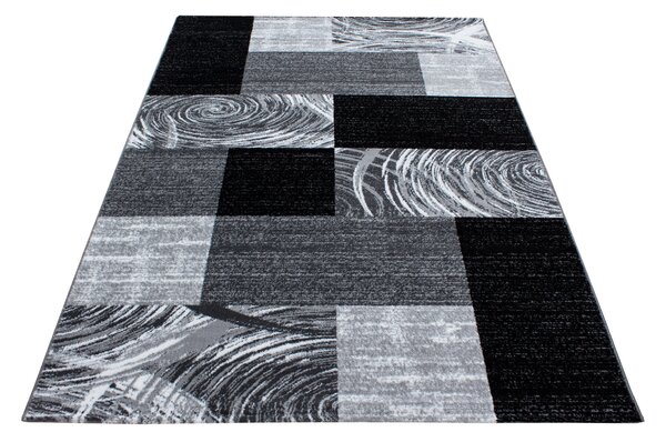 Ayyildiz , Kusový koberec Parma 9220 black, 80x150, šedá, chodba / predsieň