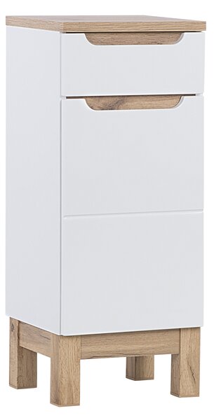 Comad Doplnková kúpeľňová skrinka nízka Bali White 35 biela/dub wotan