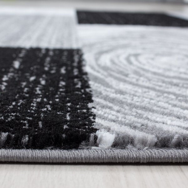 Ayyildiz , Kusový koberec Parma 9220 black, 80x150, šedá, chodba / predsieň