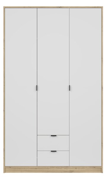 Skriňa Nepon 118x197x54 - dub artisan / biela