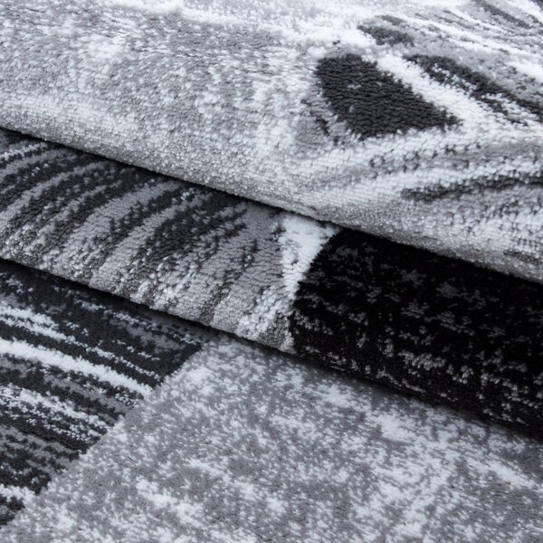 Ayyildiz , Kusový koberec Parma 9220 black, 80x150, šedá, chodba / predsieň