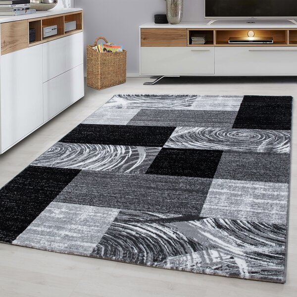 Ayyildiz , Kusový koberec Parma 9220 black, 80x150, šedá, chodba / predsieň