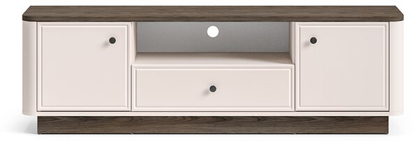 TV stolík Amberto 160 cm so zásuvkou - kašmírová / dub windmill tmavý