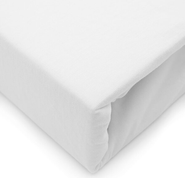 JERSEY PRESTIERADLO 90X200 CM, VÝŠKA 30 CM BIELE