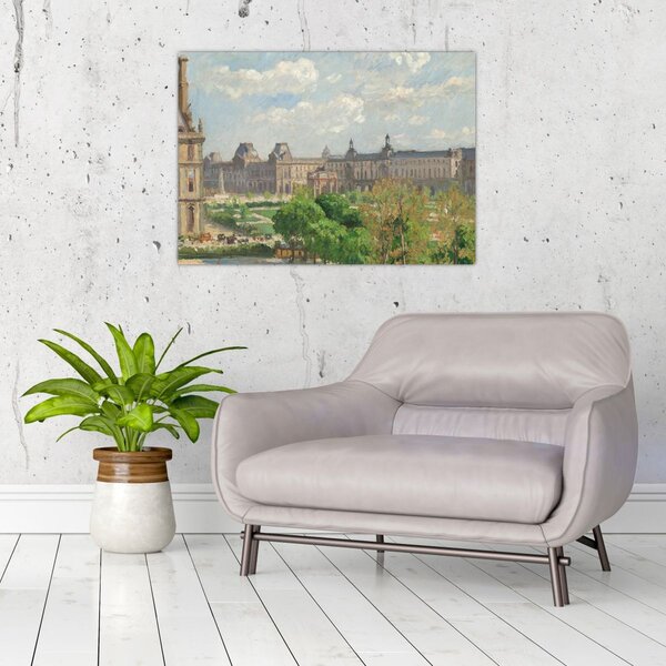 Obraz - Camille Pissarro, Place du Carrousel, Paris, reprodukcia (70x50 cm)
