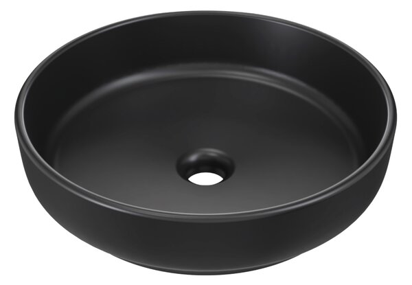 Comad Keramické umývadlo na dosku RIVER 1 BLACK MATT UN 40, čierna mat