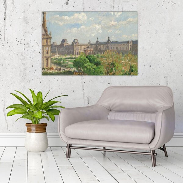 Obraz - Camille Pissarro, Place du Carrousel, Paris, reprodukcia (90x60 cm)