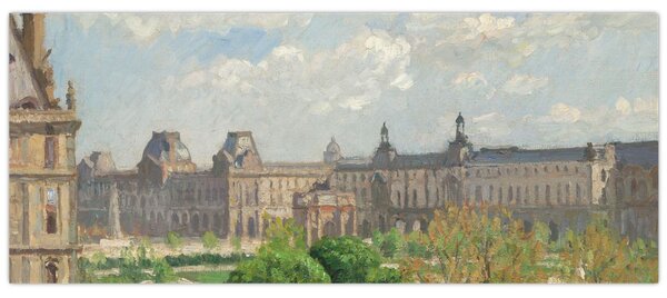 Obraz - Camille Pissarro, Place du Carrousel, Paris, reprodukcia (120x50 cm)