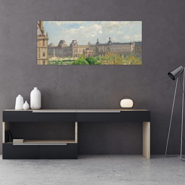 Obraz - Camille Pissarro, Place du Carrousel, Paris, reprodukcia (120x50 cm)