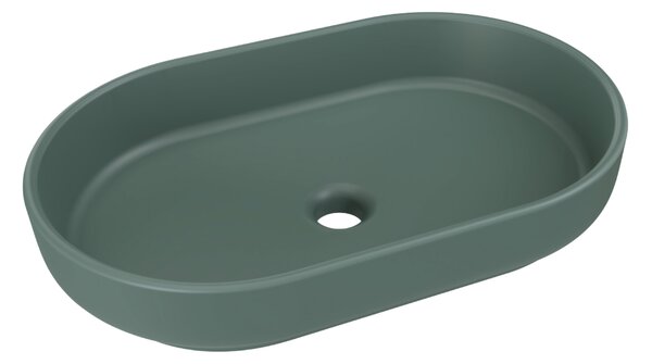Comad Keramické umývadlo na dosku RIVER 2 FOREST GREEN MATT UN 55, zelená