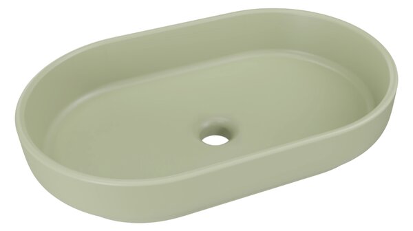 Comad Keramické umývadlo na dosku RIVER 2 OLIVE GREEN MATT, zelená