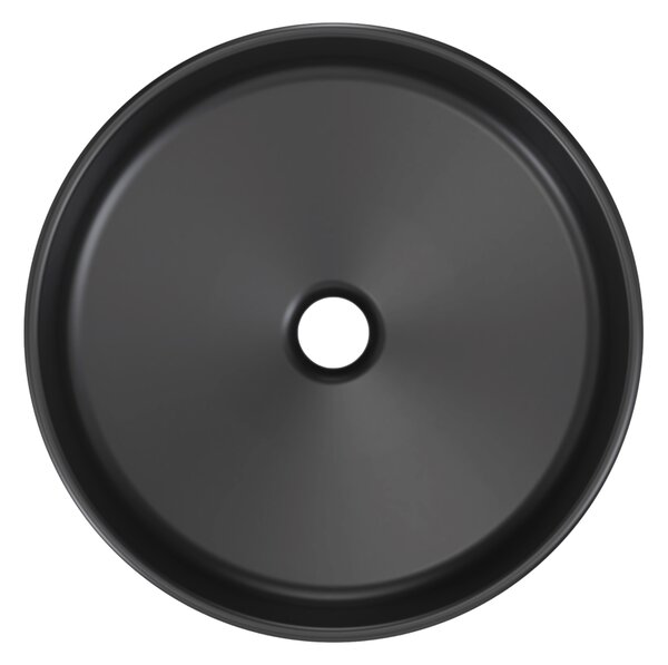 Comad Keramické umývadlo na dosku RIVER 1 BLACK MATT UN 40, čierna mat