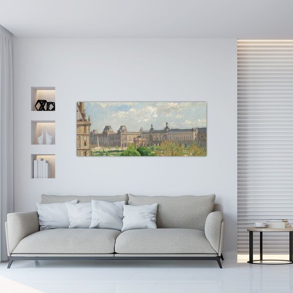 Obraz - Camille Pissarro, Place du Carrousel, Paris, reprodukcia (120x50 cm)