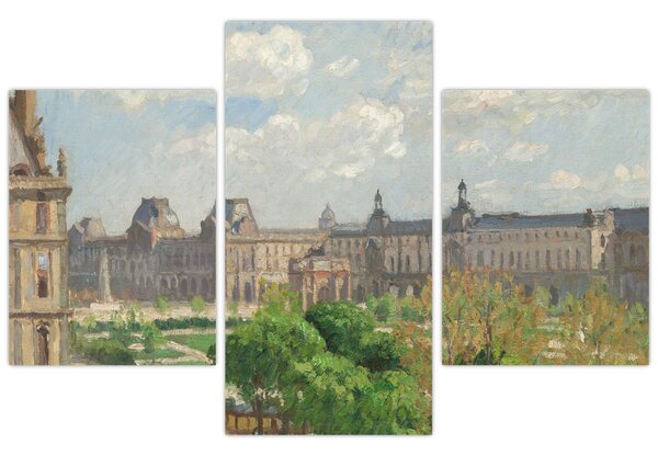 Obraz - Camille Pissarro, Place du Carrousel, Paris, reprodukcia (90x60 cm)