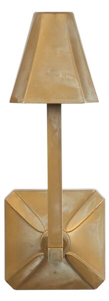 Moretti Luce Vonkajšie nástenné svietidlo Silva Frame, výška 30 cm, antik mosadz, Hnedá / staromosadz, Mosadz, Vidiecky / Rustikálny