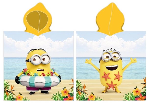 Detské pončo Mimoni Bob sa učí plávať