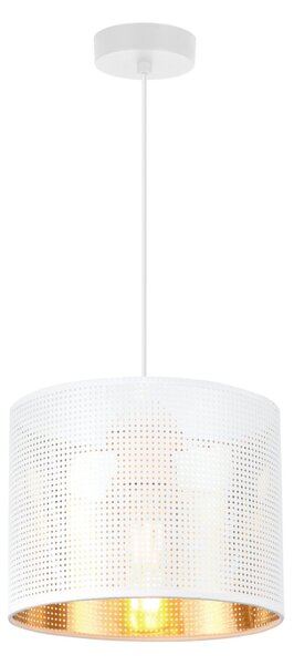 Závesné svietidlo Asti0, 1x biele PVC tienidlo, (fi 20cm), g, w