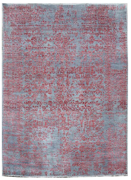 Diamond Carpets koberce Ručne viazaný kusový koberec Diamond DC-JK 1 silver / pink - 160x230 cm