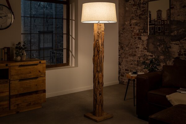 Dizajnová stojanová lampa Nash prírodná