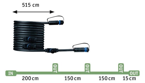 Paulmann Plug & Shine Plantini 3 000K základná sada, Čierna, Hliník, Moderný, Vonkajše bodové svietidlo / bodateľné do zeme