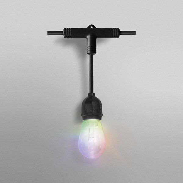 OSRAM SMART+ WiFi LED reťaz STRINGLIGHT, RGBW 12-pl., Čierna, Plast, Moderný